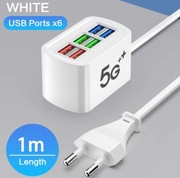 Szybka ładowarka USB 6 w 1 HUB
