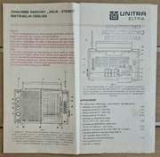 Odbiornik Radiowy "Julia Stereo" - Instrukcja Obsługi