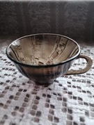 Filiżanka Duralex Beau Rivage 180 ml plus spodek.Brązowe szkło