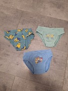 3 pary majtki chłopięce 98-104, psi patrol i minionki