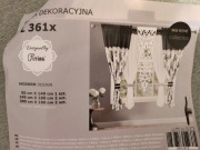 Komplet firana z zasłonami szara