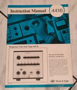 Bruel&Kjaer 4416 Response Test Unit Instrukcion Manual