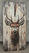 Piękny zegar myśliwski JELEŃ BYK Rykowisko Poroże Zrzuty. Nowy. Na prezent.