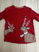 Bluzka Świąteczna z reniferami 110/116 F&F
