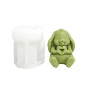 KRÓLICZEK Walentynki forma silikonowa 7.5*6 do Świec Mydła Gipsu Odlewów 