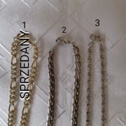 2 łańcuszki zestaw lub zakup pojedyńczo każdy 85 zł nierdzewne/kolor złoty 