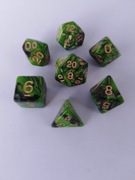 Zestaw 7 kości RPG Bagienne