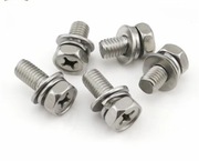 Śruba nierdzewna M4x13 główka sześciokątna z podwójną podkładką 10 szt