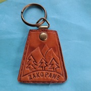 Skórzany stary brelok do kluczy Zakopane Vintage