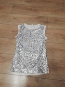 Biała bluzeczka damska iEFiEL  plus cekiny 