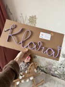 napis z serduszkiem , imię dla dziecka  na ścianę 7 literek 