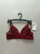 Biustonosz Tommy Hilfiger XS bordowy koronka