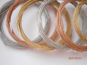 Drut pleciony miedziany, mosiężny, srebrny ozdobny 8-9 metrów