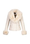 Kremowa kurtka Wittchen, Damska kurtka z futerkowymi elementami kremowa
