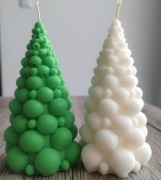 ŚWIECZKA SOJOWA CHOINKA ZIMOWA OZDOBA DOMY HANDMADE