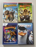 Madagaskar 1-3 DVD Bajki Dla Dzieci DreamWorks + Pingwiny Z Madagaskaru