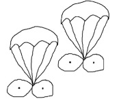 Naklejka CYCKI NA SPADOCHRONIE BABA SPADAK LOTNICTWO LATANIE PREZENT zabawn