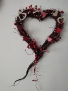 Wianek serce faszyna duży 