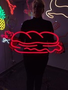 Kanapka Neon Napis LED Ozdoba na Ścianę 