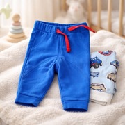 Bawełniane spodnie dresowe haremki dla maluszka 74 100% bawełna niebieskie