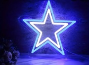 Gwiazda Led Neon zasilana przez USB z przełącznikiem. Cena do negocjacji !!
