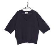 Sweter Krótki Rękaw Prążek Wełna Moher Just Female |R. M