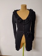 Czarny sweter rozpinany 