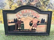 Loft - Stary drewniany szyld - stara reklama - St. Matthew Golf Club