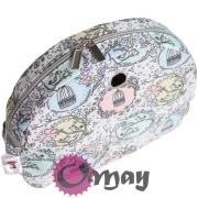 Jasnoszary organizer do Obag MOON LIGHT ptaszki pastelowe 2 kieszenie OMAY