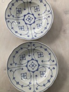 Komplet talerze półmiski 2 szt. antyczna porcelana Oscar Schaller