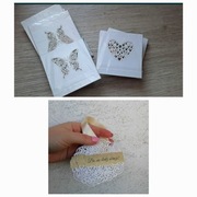 Zawieszki na wódkę weselną 15szt złote białe  80szt winietki personalizacje