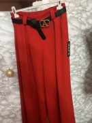 Czerwone spodnie damskie pas 100 uniwersalne