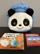 Plecaczek dla przedszkolaka 18|23cm. Do tego kolorowanka i 12 kredek.