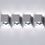 Lampy ścienne zewnętrzne z czujnikiem ruchu 4 szt
