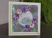 RĘCZNIE ROBIONA KARTKA 3D Z KWIATAMI – PERSONALIZOWANA – PREZENT PAMIĄTKA