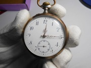 Stary Piękny Precyzyjny Duży  Zegarek Kieszonkowy Koperta ze Srebra !