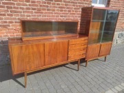 Zestaw mebli PRL - stare meble (serwantka, komoda + nadstawka)