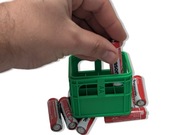 zielony koszyk na baterie AA organizer w kształcie skrzynki