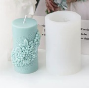 Cylinder KWIAT PERŁY forma silikonowa 11*7 do odlewów Wosku Gipsu Żywic 