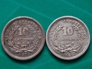 Urugwaj 10 Centesimos 1877 rok 2 sztuki