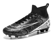 Dimai Global męskie buty piłkarskie 47 wysoki kołnierz lekki grip czarne 