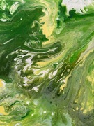 OBRAZ RĘCZNIE MALOWANY AKRYL LANY 40x40cm