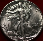 50 centów - SREBRO - Half Dollar 1941 Walking Liberty -mennicza