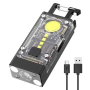 Mini latarka solarna LED COB z magnesem, otwieraczem do butelek