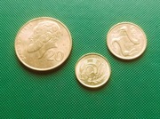 CYPR - Zestaw 3 monet każda inna 1 2 20 Cents 1998 2001 k12