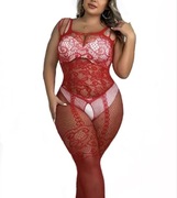 bielizna erotyczna bodystocking z dziurką na walentynki XL/XXL plus size 