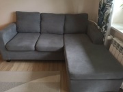 Narożnik mały kanapa sofa szara czarny lewa/prawa uniwersalna