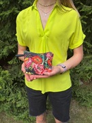 Seledynowa bluzka limonka neon roz 38 M Carry wiskoza 100%  +kosmetyczka