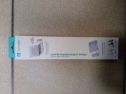 biały, składany stojak na laptopa i tablet