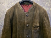 Elegancka niemiecka skórzana kurtka myśliwska M/L. Guziki rogowe.